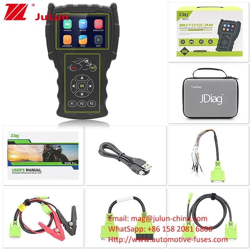 Motorcycle Detector M100 Pro Moto Scanner Ecu OBD Fault Diagnostic Instrument JDiag