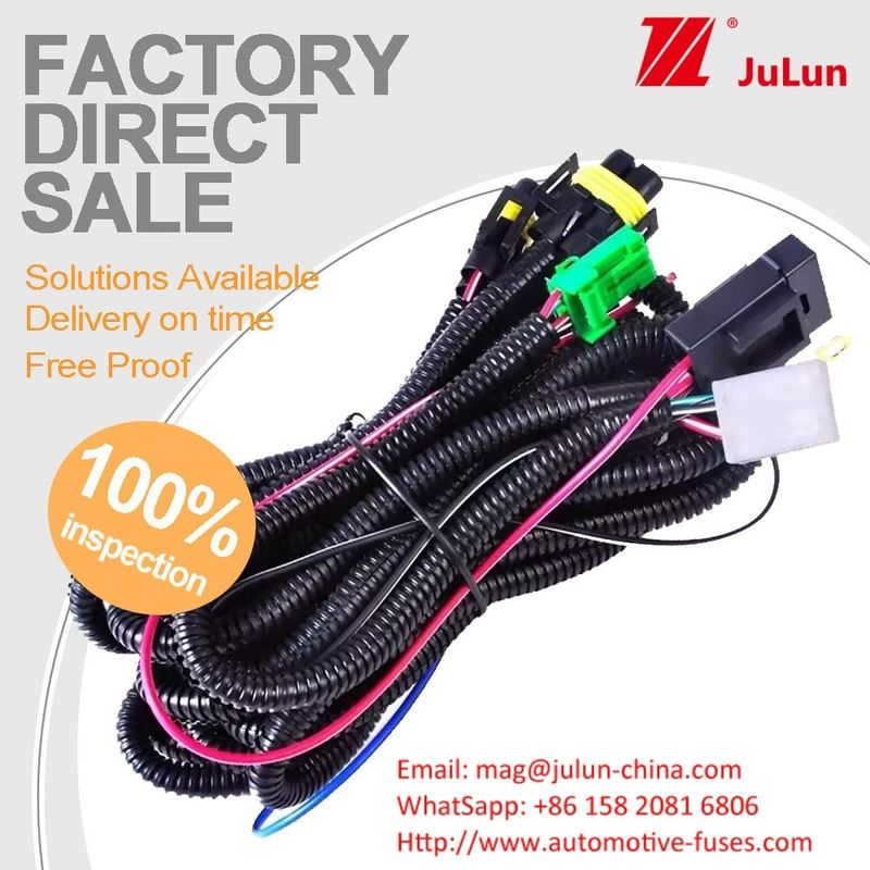 Fog Lights Relay Fuse Switch Assembly Kit Rubber Insulated Cable Automotive 9006 LED Light Bar Wiring Harness With DRL For Cars