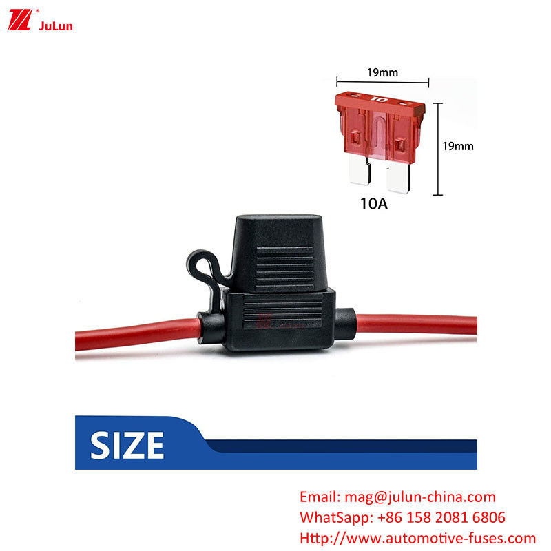 Maximum Voltage 72VDC Car Fuse Holder Waterproof High Temperature Resistant