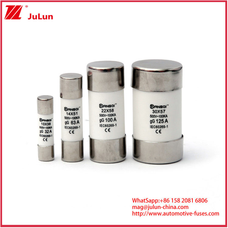 Ceramic Automotive Fuses 20A 1000VDC PV FUSE Breaking 10*38mm 14*51mm 20*65mm Capacity With Substitutional Ability 1000VDC 10A 15A 25A 30A And IEC Safety Standards