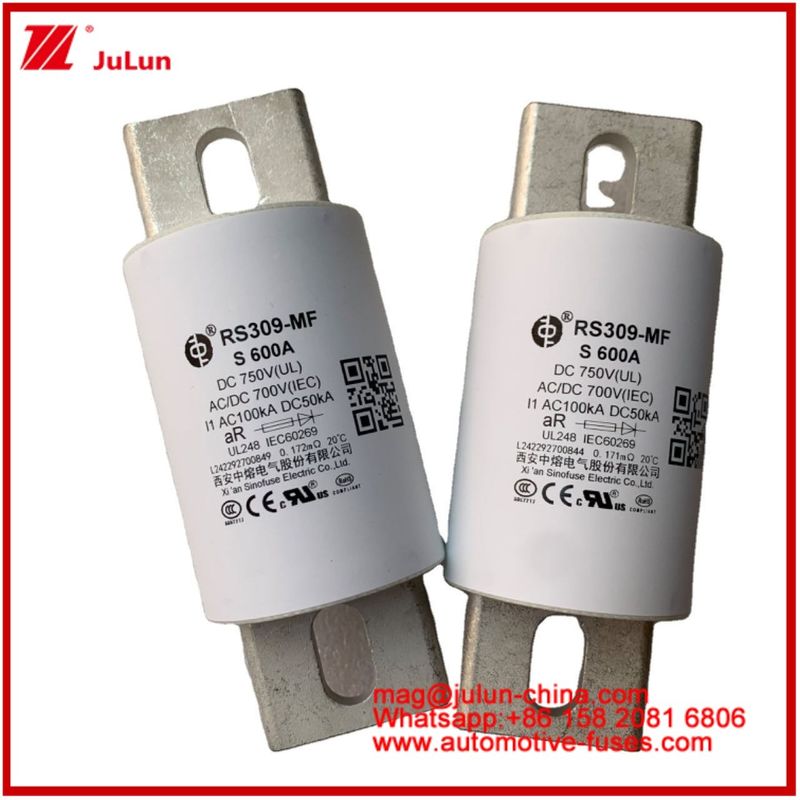 RS309-MF S 600A 750VDC Road Tubular Ceramic  Automotive Devices And Equipment 50KA Energy Storage And Power Systems Frequency Conversion Controllers FUSE  Chargers Electric Vehicle