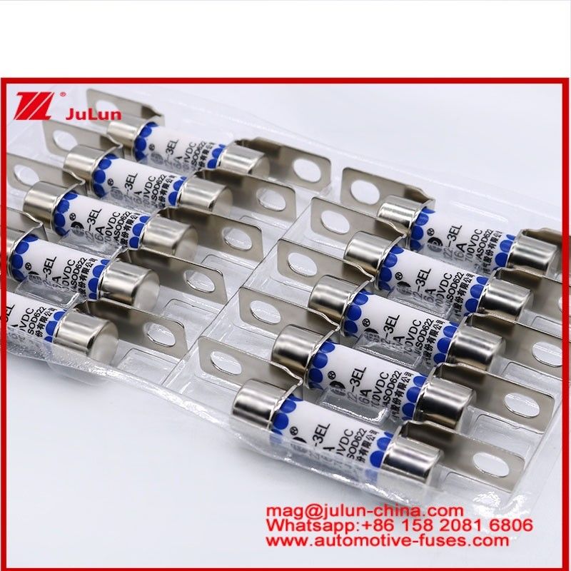 EV322-3EL 16A 700VDC Fuse Tubular Ceramic Small Size High Breaking Electric Vehicle Traction System Power Conversion Energy Storage On-board Charger