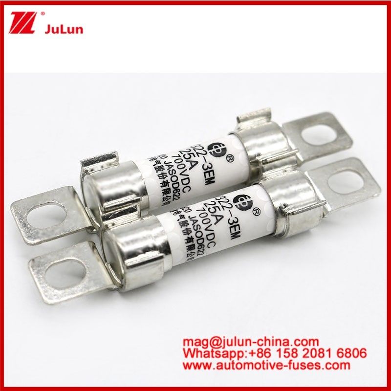 EV322 3EM 25A DC700V  EV Or HEV Electric Vehicle Traction Systems Power Conversion Energy Storage On-board Chargers Bolted Structure Tubular Ceramic Fuse