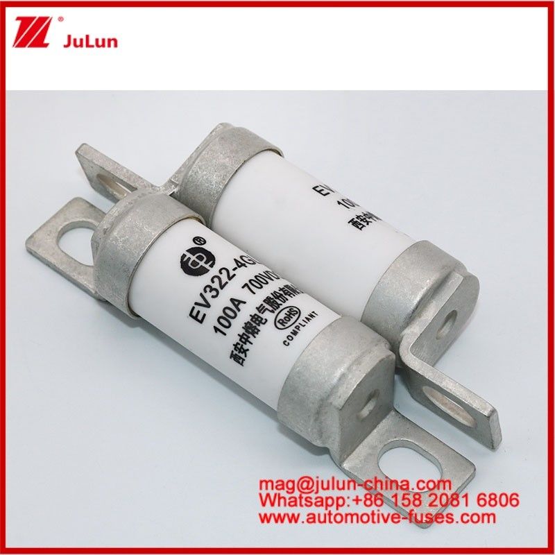 EV322 4GL 100A DC700V  EV Or HEV Electric Vehicle  Compact Size High Rated Current Bolted Structure Tubular Ceramic Fuse