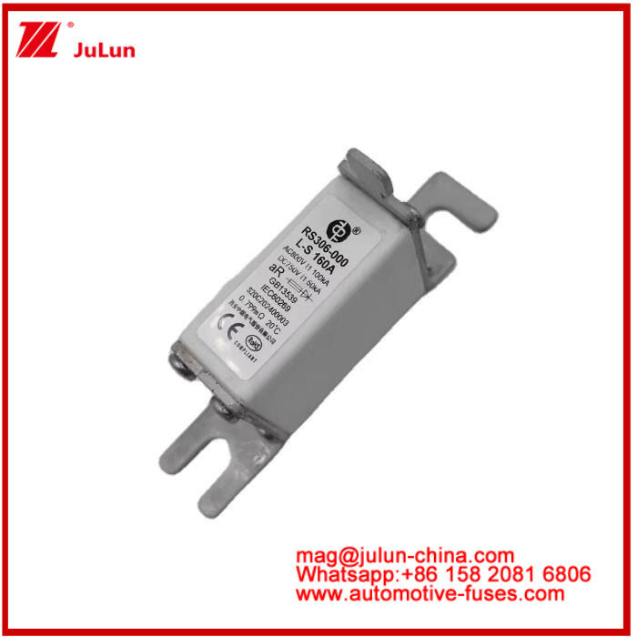 RS306-000-L-160A Square Ceramic Fuse EV Or HEV Stud‐mount AC800V 100KA DC750V 50KA