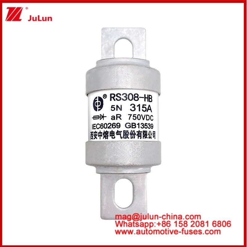 Bolted M6 5N 315A AR 750VDC-1 Electric Vehicle  Fuse Traction Caremic Tubular Power Conversion Energy Storage On-Board Charger