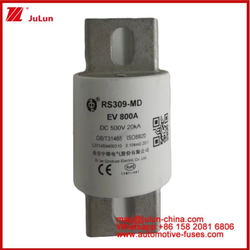 Electric Vehicle Bolted Connection Structure Gold Caremic Tubular Car Micro Fuses RS309-MD EV 800A DC500V 20KA For Automotive