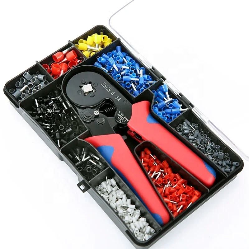 Convenient Versatile Mini Wire Ferrule Tubular Terminal Crimping Plier Kit 1200pcs Household Electrical Insulated