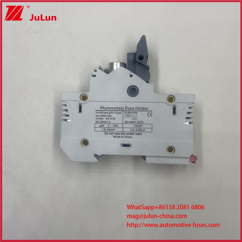 14*51mm gPV 1000VDC 50A FUSE Durable PV Photovoltaic Fuse Holders Disconnectors for Solar Applications and Panels