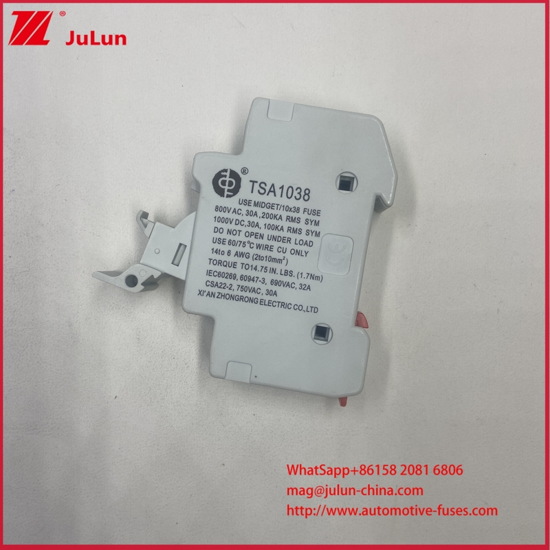 PV FUSE 10*38mm 30A 1000VDC 6 KV Rated Impulse Withstand Voltage Solar PV Fuse with High Breaking Capacity of 20kA