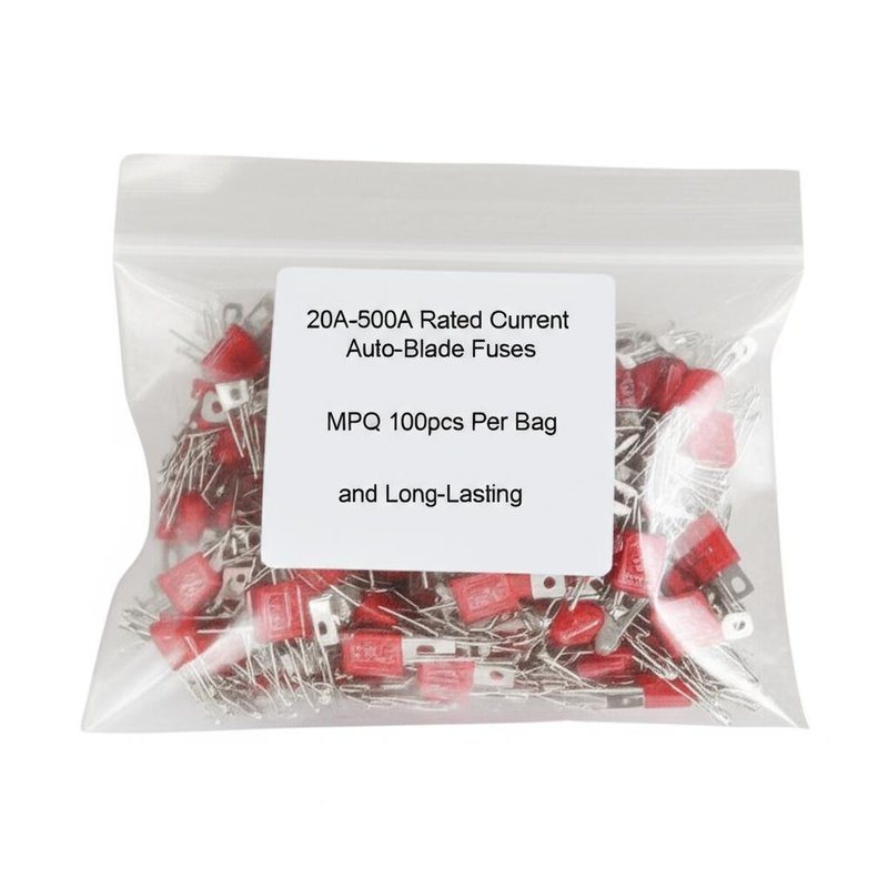 20A-500A Rated Current Auto-Blade Fuses MPQ 100pcs Per Bag and Long-Lasting