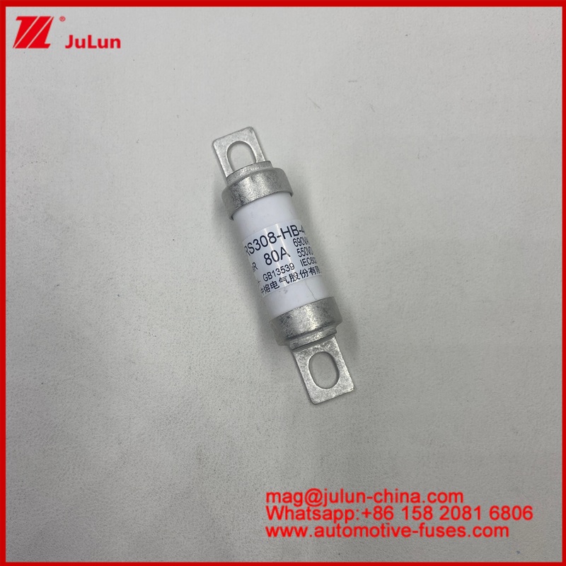 Frequency Converter AR Usage Category Ceramic Automotive Fuses RS308-HB-4G 80A 550VDC 690VAC With Ceramic Copper Silver Quartz Sand Gold Material