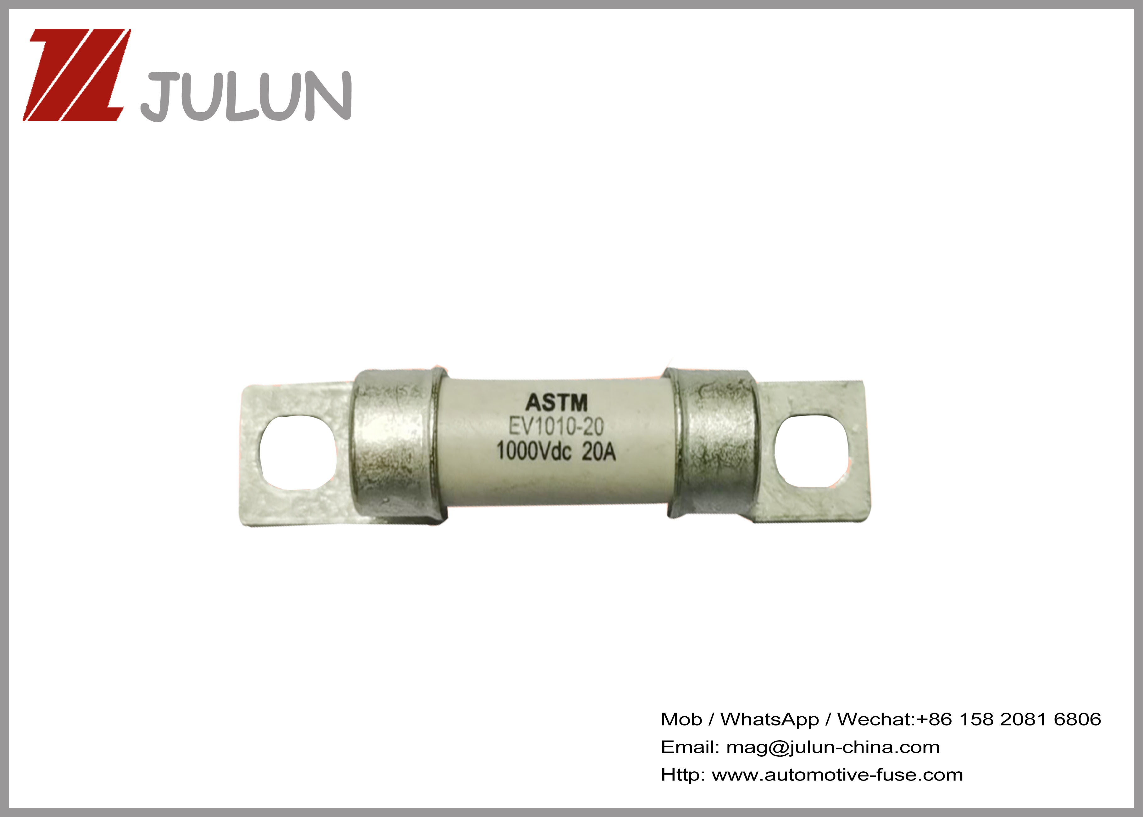 HEV Ceramic Automotive Fuses , Bolt Down 1000V Fast Acting Fuse