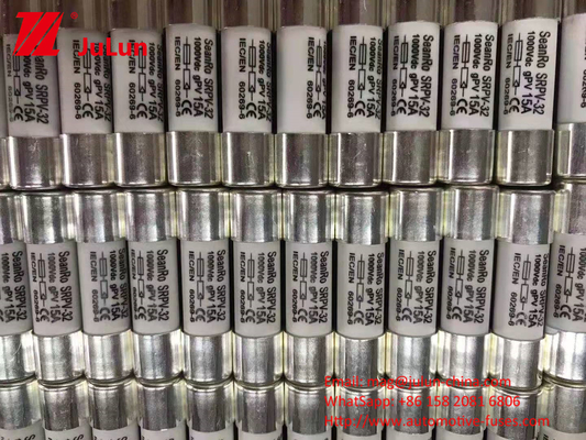 Cylindrical Solar PV Fuse Holder With 10x38mm For Solar Panel 50A 1000VDC Storage Tank