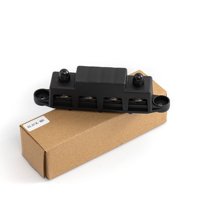 12V 250A 4 Post Busbar Bus Bar Power Distribution Block W/ Cover 5/16