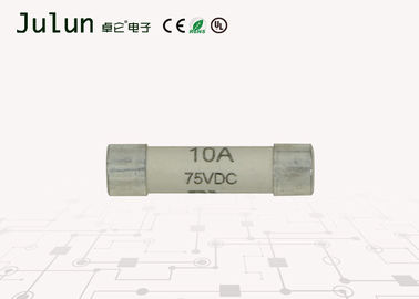 6x25mm 10a Ceramic Fuse 75 Volt High Voltage Dc Fuse with Silver Plated Copper Cap