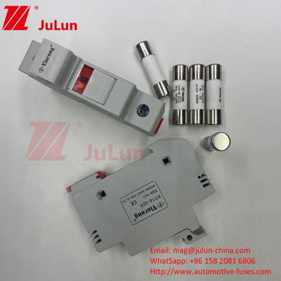 Solar PV Inverter Cylindrical Fuse .Fuse Holder 1000V DC Fuse Holder For Solar Panel System 25A 32A AC