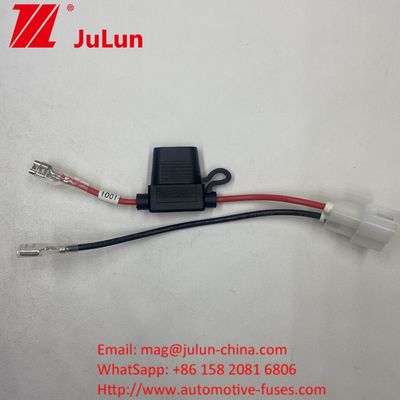 Fuse Holder 8AWG Inline Blade 30A Cable Lead WireFuse Holder 8AWG Inline Blade Cable Lead Wire Genuine 50 Amp Plug Style Power Connector To 8mm RING TERMINALS Genuine 50 Amp Plug Style