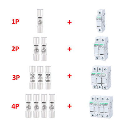 IEC Certified 10*38mm PV Fuse 20A 1000VDC Fuse Holder