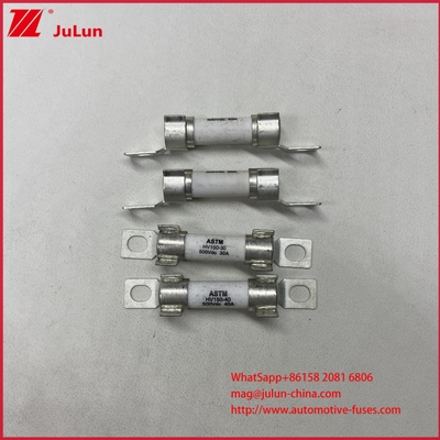 Electric Vehicles HEV Rated Voltage / Interrupting rating DC500V/20KA ASTM HV150 30A 20A DC500V 20KA Bolt Fuse with Protection