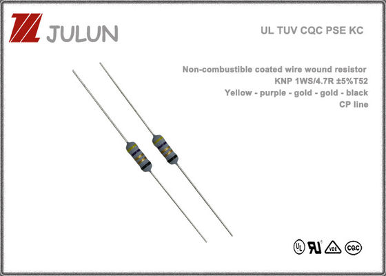 Non Combustible Coated Wire Wound Resistor 125V 250V For Power Supply