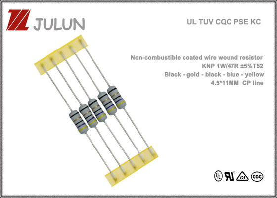 Non Combustible Coated Ceramic Wire Wound Power Resistor 6.3A
